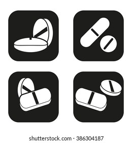 Pills icon in four variations