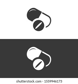 Pills icon. Isolated image. Pharmacy and medicine vector illustration