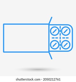Pills icon isolated object. Vector illustration.