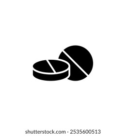 Diseño del logotipo del icono de las píldoras. icono de la cápsula. Signo y símbolo de la droga