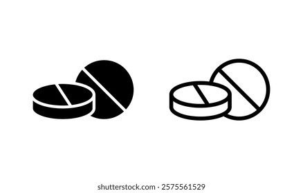Pills icon logo design. capsule icon. Drug sign and symbol