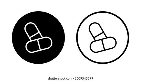 Pills icon logo design. capsule icon. Drug sign and symbol