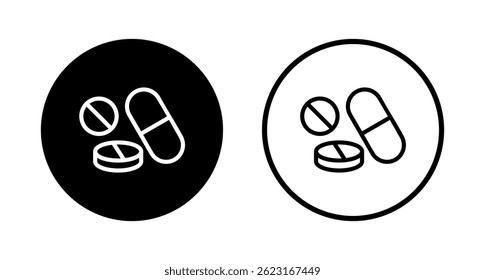 Pills icon logo design. capsule icon. Drug sign and symbol