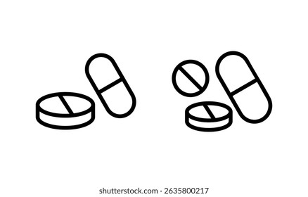 Pills icon logo design. capsule icon. Drug sign and symbol