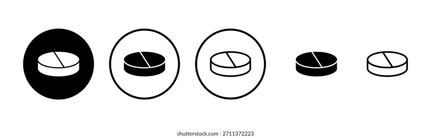Diseño del logotipo del icono de las píldoras. icono de la cápsula. Signo y símbolo de la droga
