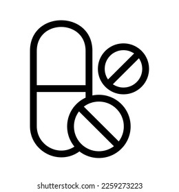 pills icon or logo isolated sign symbol vector illustration - high quality black style vector icons