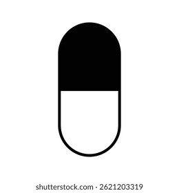 pills icon, medical sign, health tablet, drug symbol. vector illustration