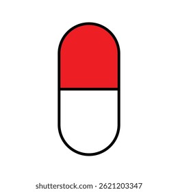pills icon, medical sign, health tablet, drug symbol. vector illustration