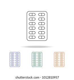 Pills icon. Medicine Element of multi colored icons for mobile concept and web apps. Thin line icon for website design and development, app development. Premium icon on white background
