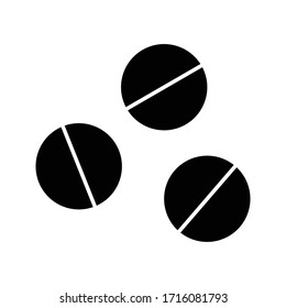 Pills icon on white background