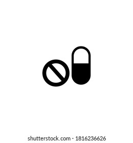 Pillensymbol auf weißem Hintergrund