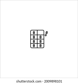 pills icon on white background