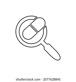 pills icon on white background, vector illustration