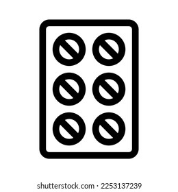 Icono de almohadillas sobre fondo blanco. Iconos médicos. Signo de estilo lineal para concepto móvil y diseño web. Ilustración vectorial