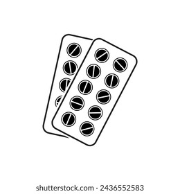 pills icon on white background
