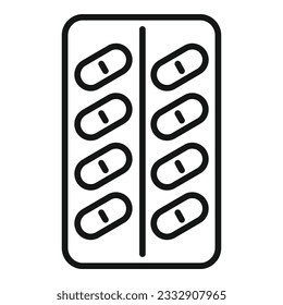 Pills icon outline vector. Travel equipment. Summer tourism