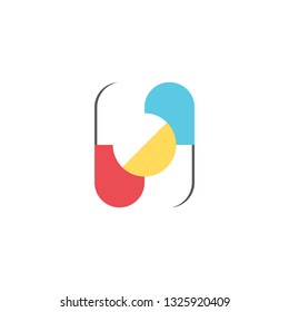 pills icon pharmacy logo vector element