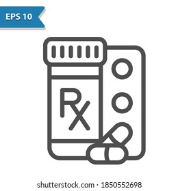 Pills Icon. Professional, pixel perfect icon, EPS 10 format.