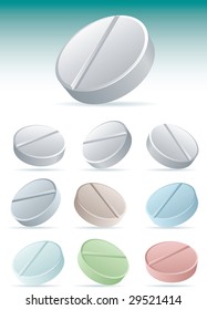 Pills icon set 2. vector illustration icon set. Easy editable CMYK vector file.