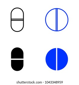 Pills icon set