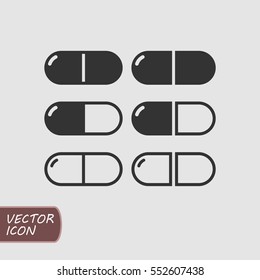 Pills icon set