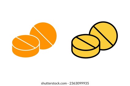 Pills icon set for web and mobile app. capsule icon. Drug sign and symbol