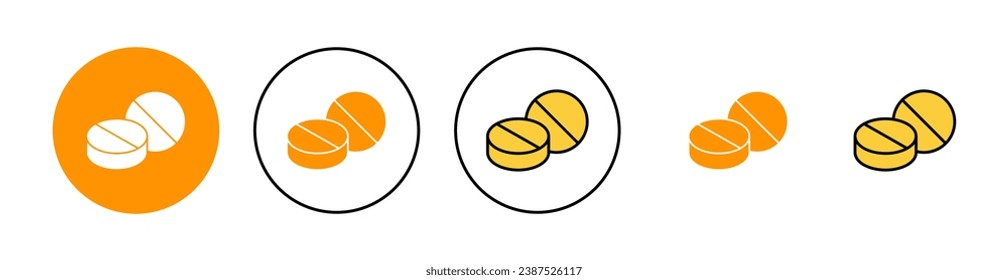 Pills icon set for web and mobile app. capsule icon. Drug sign and symbol
