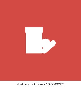 pills icon. sign design. red background