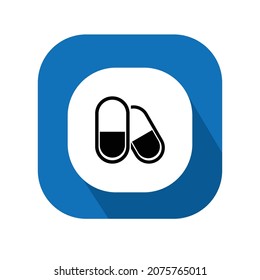 Pills icon, sign and symbol vector, Medical icon vector illustration.