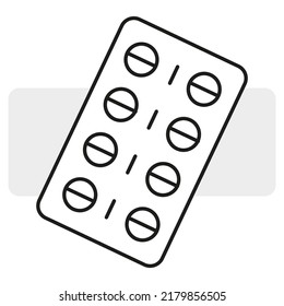 pills icon or icon. Simple design. Pharmacy graphic. Vector illustration. Stock image. 