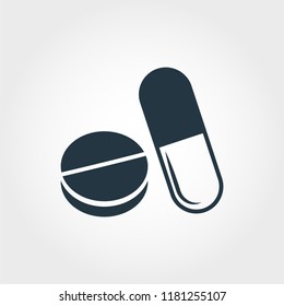 Pills icon. Simple element illustration Pills icon design from medicine collection. Line style icon design. Symbols for web design, apps, software, print.