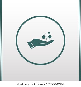 Pills icon. Simple element illustration Pills icon design from medicine collection. Line style icon design