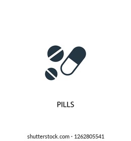 pills icon. Simple element illustration. pills concept symbol design. Can be used for web and mobile.