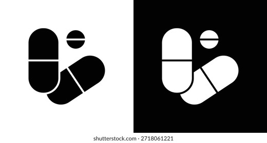 Pills icon. Simple high quality pictogram. Modern solid style