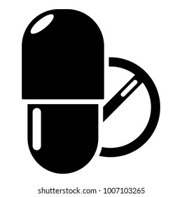 Pills icon. Simple illustration of pills vector icon for web