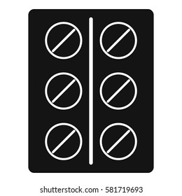 Pills icon. Simple illustration of pills vector icon for web
