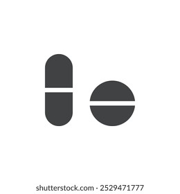 Símbolo de Vector simple del icono de las píldoras
