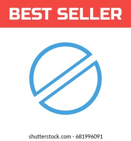 pills icon . Single high quality outline symbol for web design or mobile app. Thin line sign for design logo. Blue pictogram on white background. Vector illustration.