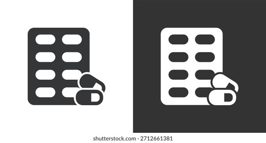 Ícone Pills. Ícone de série de glifos sólidos