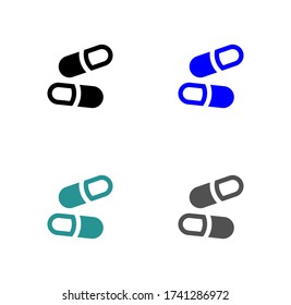 Pillen Icon Stock Vektor Illustration flach Design.