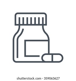 Pills icon suitable for info graphics, websites and print media and  interfaces. Line vector icon.