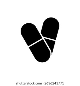 Pills icon symbol for apps and websites. capsule icon. Drug sign and symbol