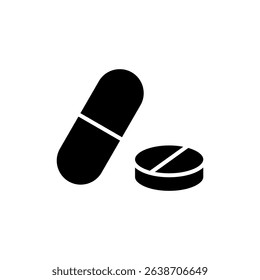 Pills icon symbol for apps and websites. capsule icon. Drug sign and symbol