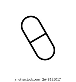 Símbolo de ícone de comprimidos para aplicativos e sites. ícone de cápsula. Sinal e símbolo de medicamento