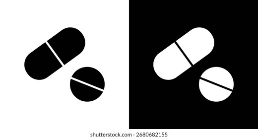 Symbol für Tabletten. einfaches Design editierbar.