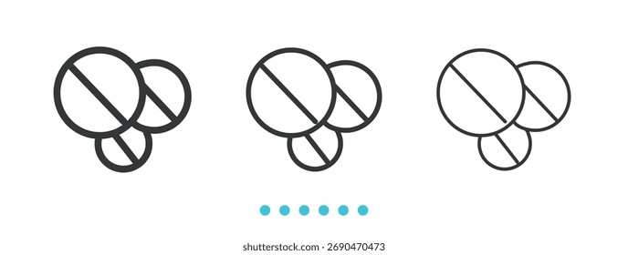 Pillensymbol. Dünne Linie Symbol Vektor