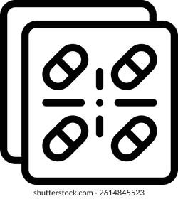 pills icon. Thin Linear Style Design Isolated On White Background