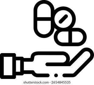 pills icon. Thin Linear Style Design Isolated On White Background