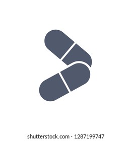 Pills Icon in trendy flat style. Pills Icon page symbol for your web site design, medical presentations and reports. Vector illustration isolated on white background.
