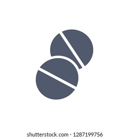 Pills Icon in trendy flat style. Pills Icon page symbol for your web site design, medical presentations and reports. Vector illustration isolated on white background.